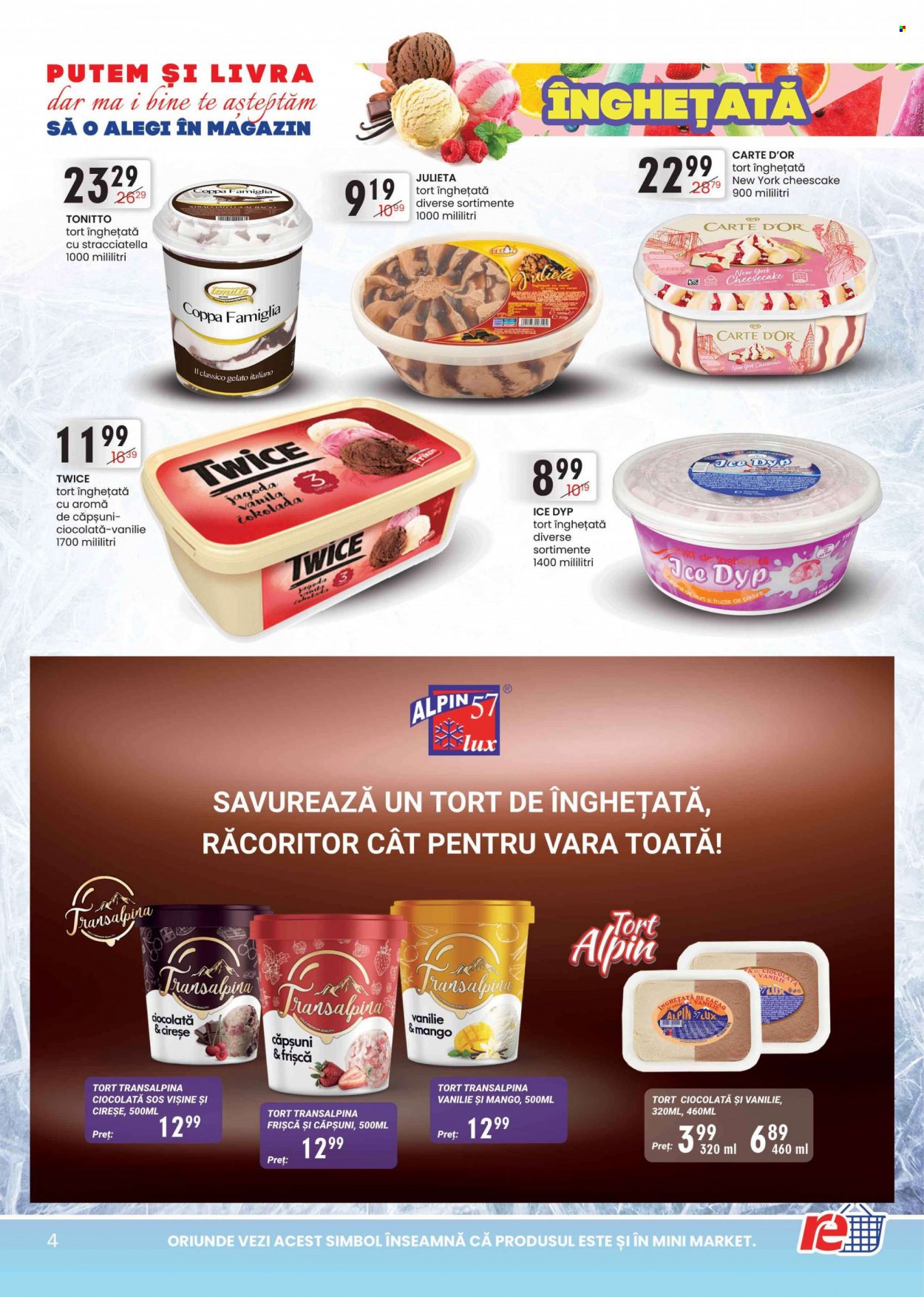 Cataloage remarkt - 23.06.2022 - 06.07.2022 - Produse în vânzare - prăjitură, iaurt, înghețată, amestec de fructe. Pagina 4.