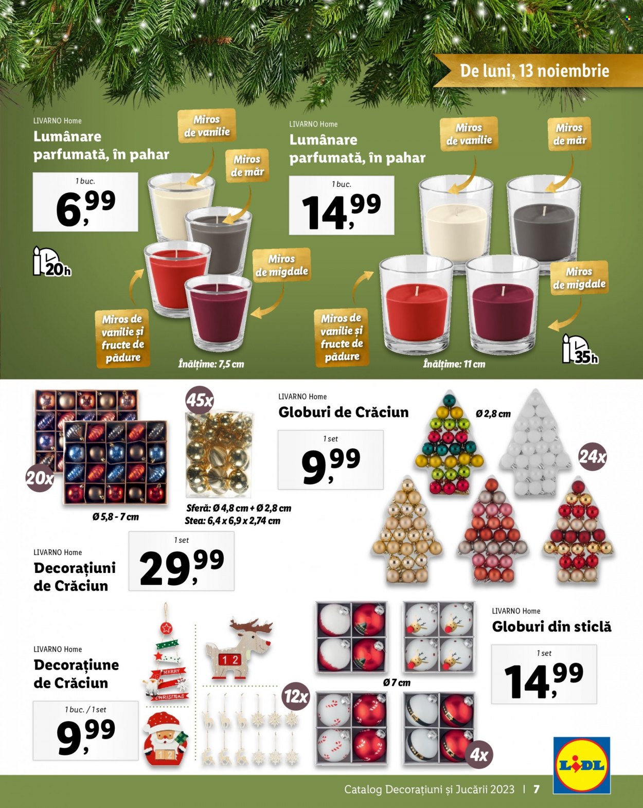 thumbnail - Cataloage Lidl - Produse în vânzare - amestec de fructe, pahare, lumănare, decoratiune, lumânare parfumată, jucării. Pagina 7.