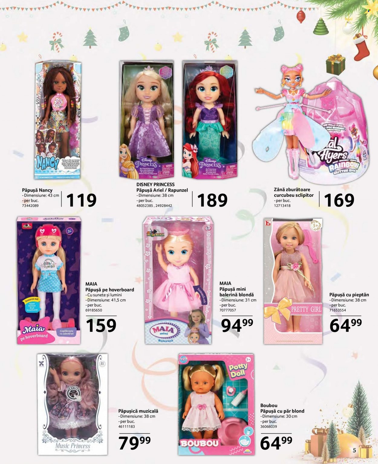 Cataloage Selgros - 10.11.2023 - 07.12.2023 - Produse în vânzare - Ariel, Disney Princess, bol, Disney, Princess, păpuşă, jucării. Pagina 5.