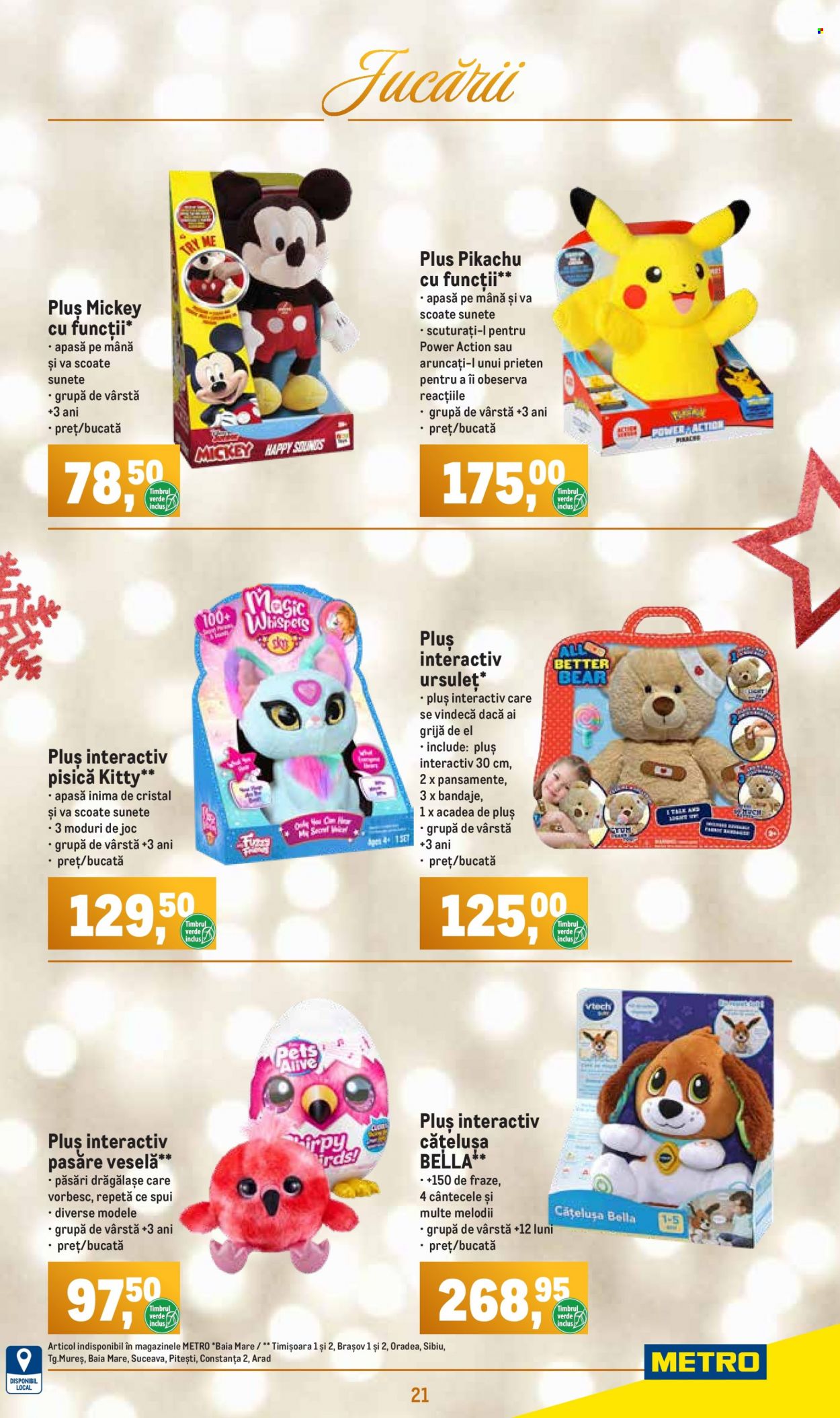 thumbnail - Cataloage Metro - 13.11.2023 - 31.12.2023 - Produse în vânzare - Mickey, Mickey & Minnie, jucării, bandaje. Pagina 21.