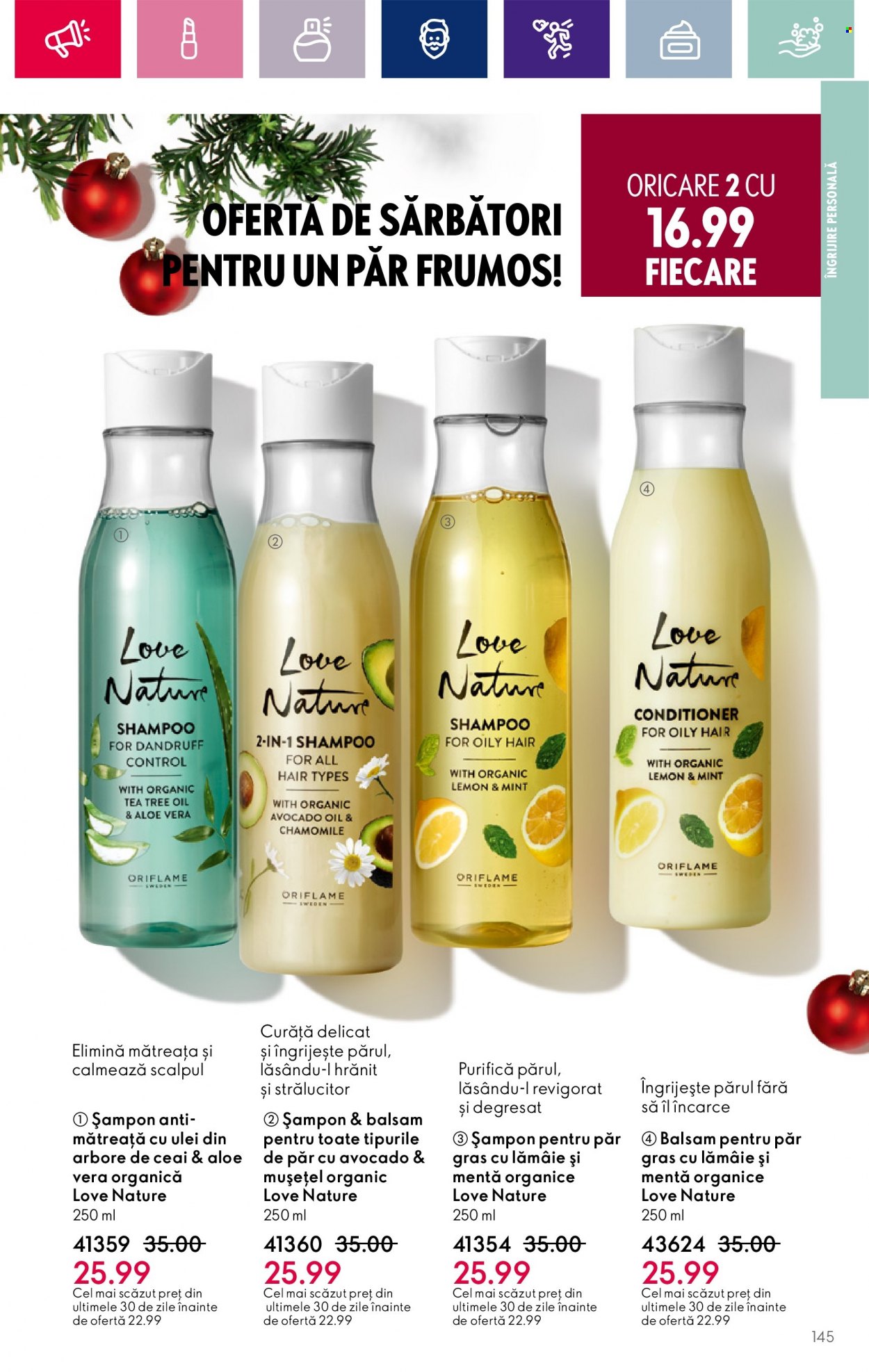thumbnail - Cataloage Oriflame - 15.11.2023 - 05.12.2023 - Produse în vânzare - șampon, şampon & balsam. Pagina 145.