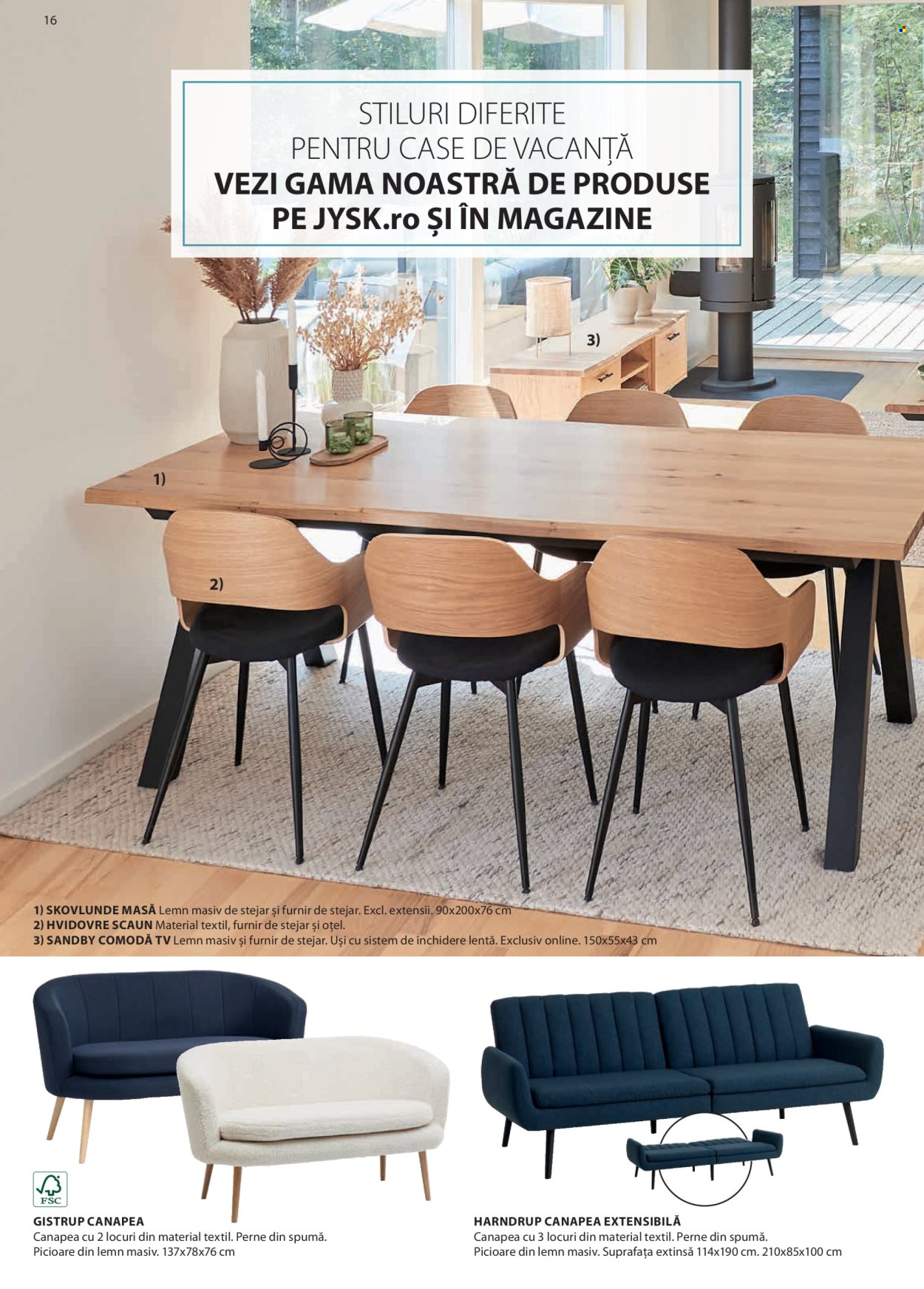 thumbnail - Cataloage JYSK - Produse în vânzare - masă, scaun, comodă tv, canapea. Pagina 17.
