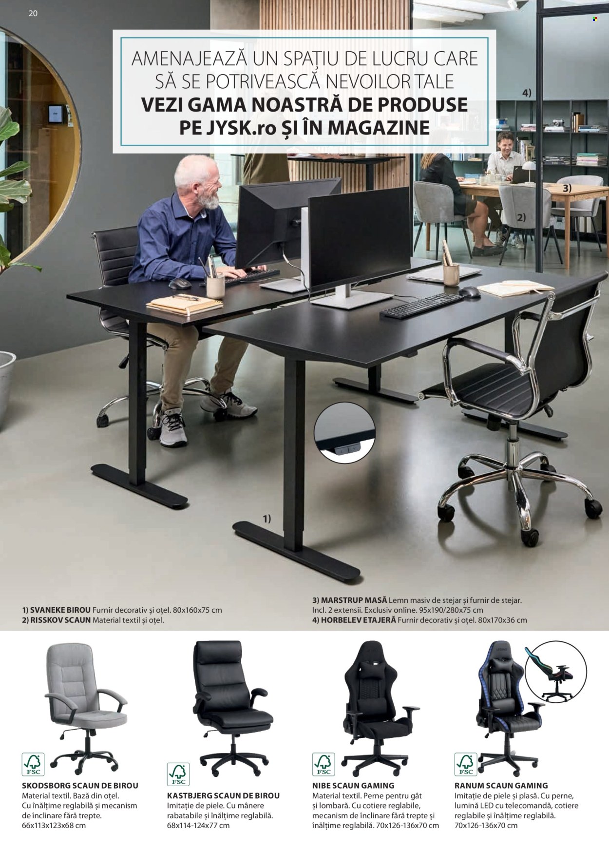 thumbnail - Cataloage JYSK - Produse în vânzare - etajeră, masă, scaun, birou, scaun de birou, scaun gaming. Pagina 21.