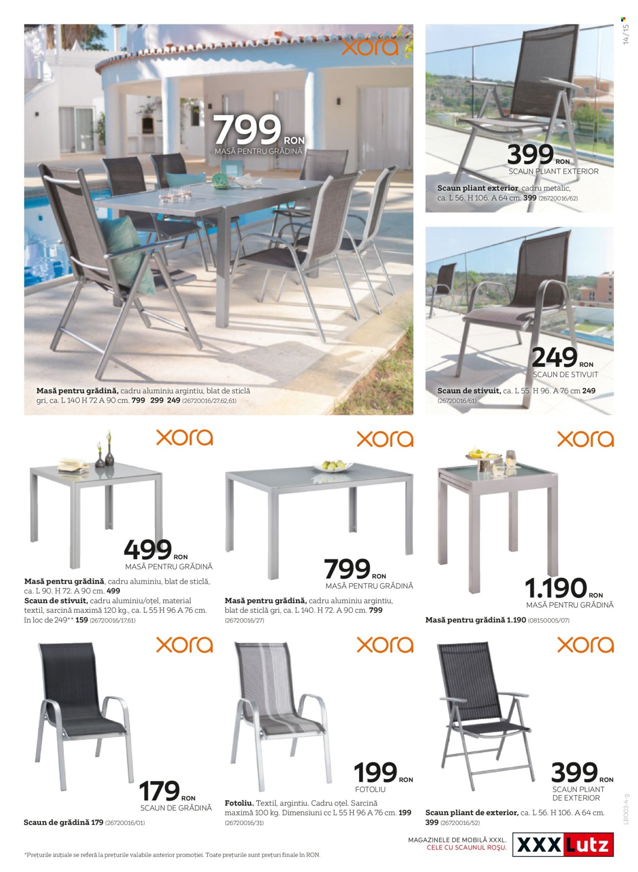 thumbnail - Cataloage XXXLutz - 21.03.2024 - 30.09.2024 - Produse în vânzare - masă, scaun, fotoliu, scaun pliant, scaun de grădină. Pagina 15.