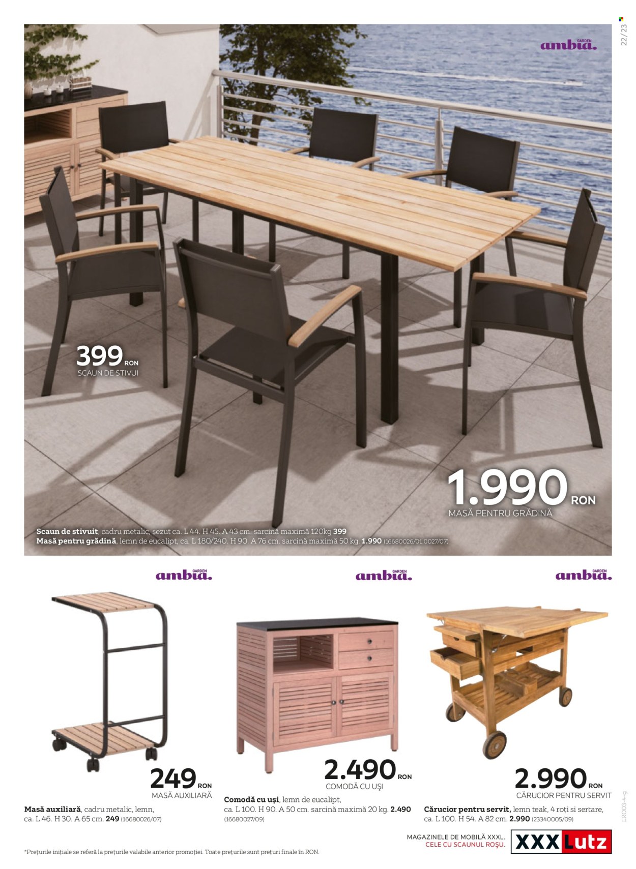thumbnail - Cataloage XXXLutz - 21.03.2024 - 30.09.2024 - Produse în vânzare - comodă, cărucior, masă, scaun. Pagina 23.