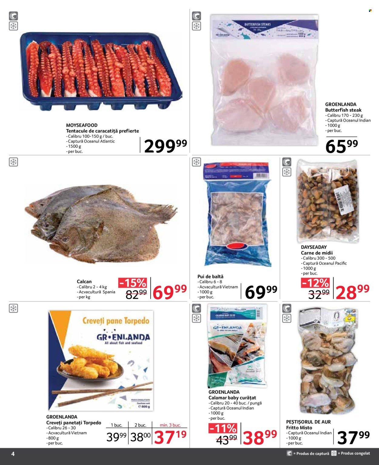 thumbnail - Cataloage Selgros - 01.04.2024 - 30.04.2024 - Produse în vânzare - steak, caracatiţă, creveți, midii, fructe de mare, calamar. Pagina 4.