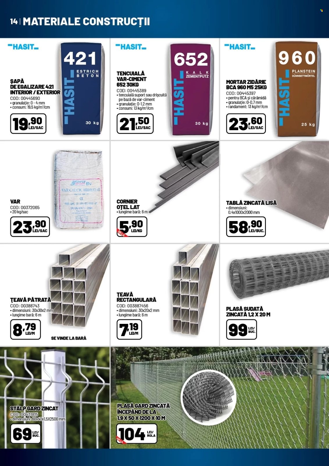 thumbnail - Cataloage Ambient - 15.04.2024 - 25.05.2024 - Produse în vânzare - plasă gard zincată, stâlp. Pagina 14.