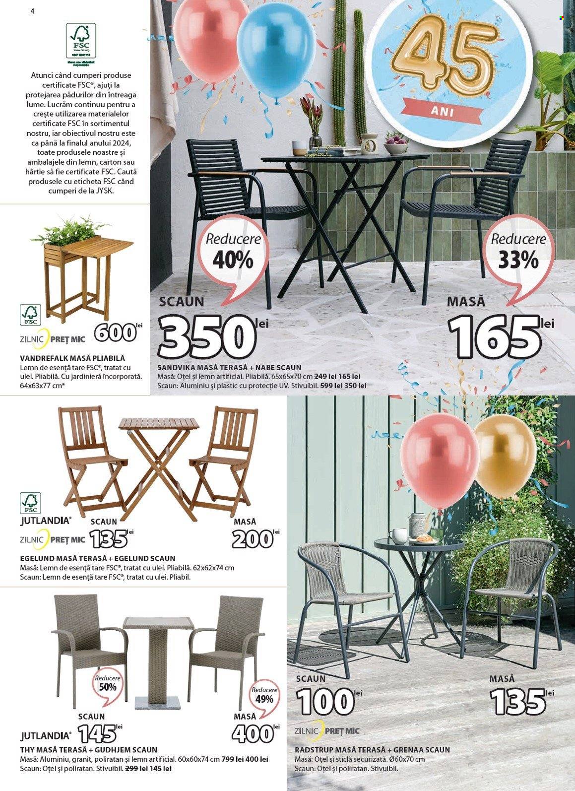 thumbnail - Cataloage JYSK - 18.04.2024 - 12.05.2024 - Produse în vânzare - masă, scaun, masă de grădină, scaun pliant. Pagina 5.