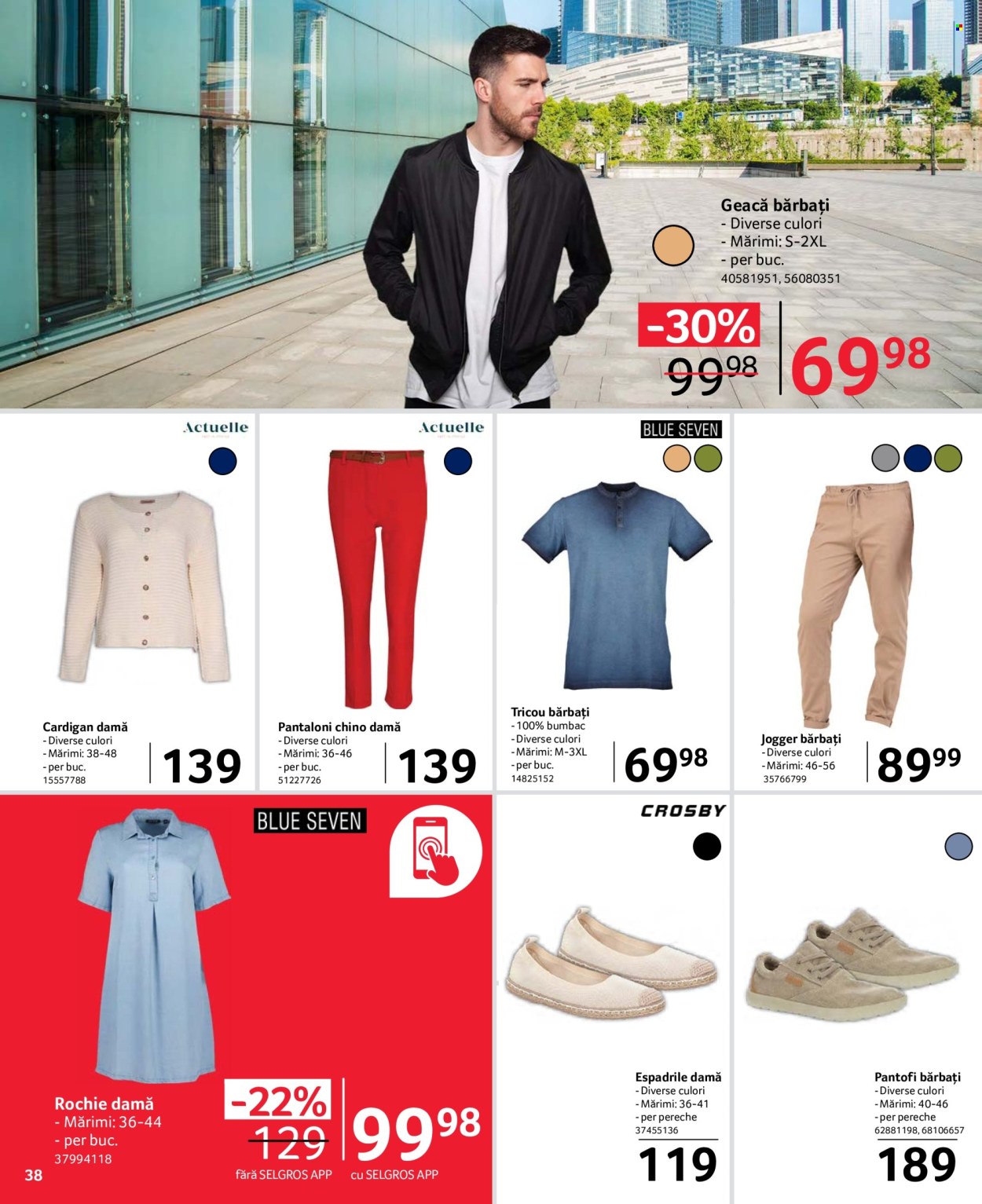 thumbnail - Cataloage Selgros - 19.04.2024 - 02.05.2024 - Produse în vânzare - geacă, pantalon, rochie, tricou, cardigan, pantofi. Pagina 20.