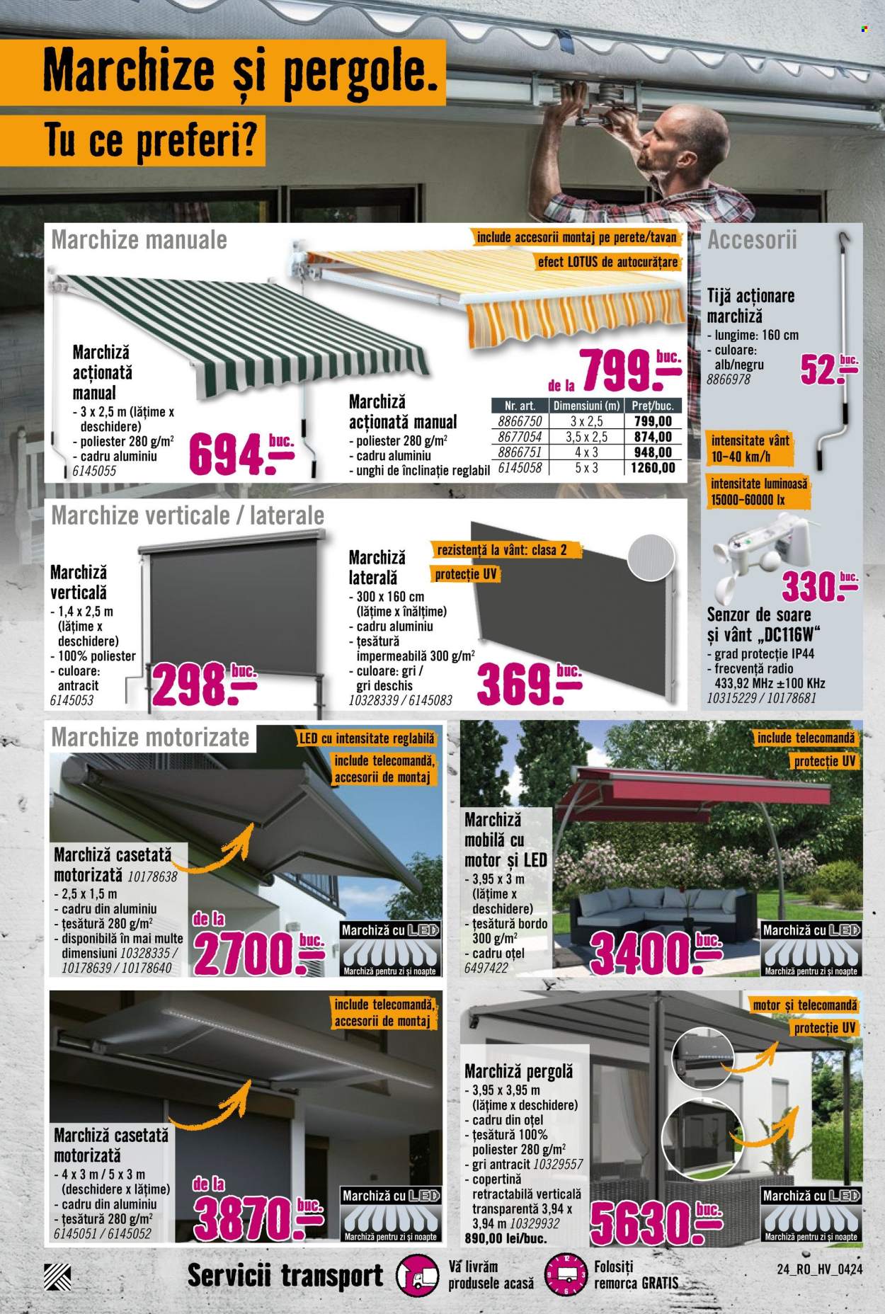 thumbnail - Cataloage Hornbach - 22.04.2024 - 19.05.2024 - Produse în vânzare - bandă LED, marchize. Pagina 24.