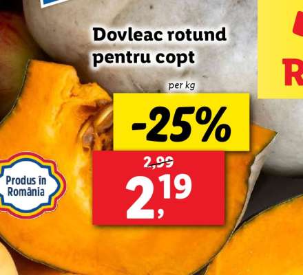 Dovleac rotund pentru copt