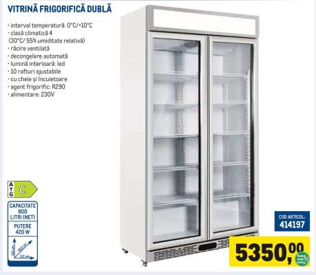 VITRINĂ FRIGORIFICĂ DUBLĂ