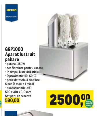 GGP1000 Aparat lustruit pahare