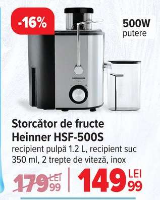 Storător de fructe Heinner HSF-500S