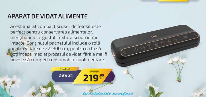 Aparat de vidat alimente