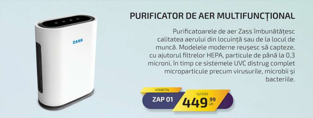 Purificator de aer multifuncțional