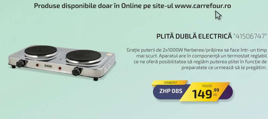 Plită Dublă Electrică
