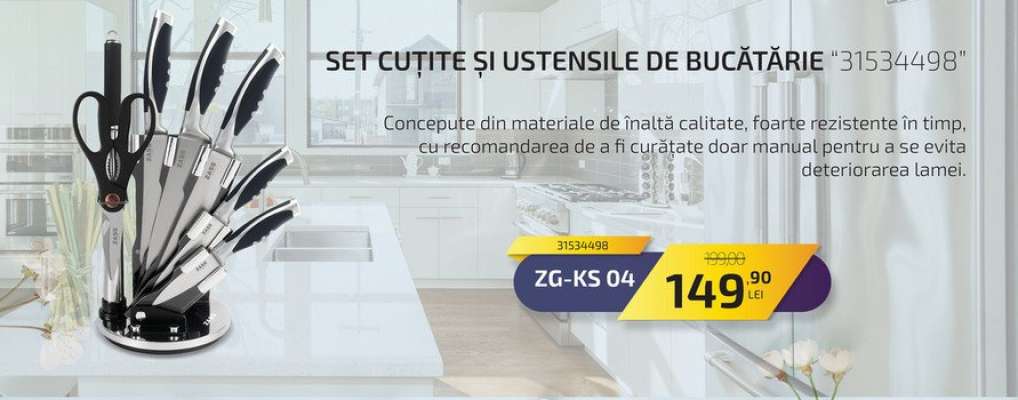 Set cuțite și ustensile de bucătărie
