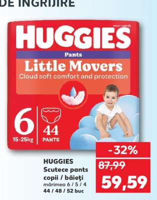 HUGGIES Scutece pants copii / băieți