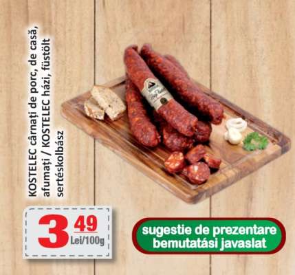 KOSTELEC cârnați de porc, de casă, afumați