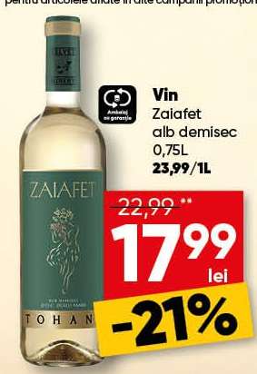 Vin Zaiafet alb demisec