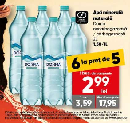Apă minerală naturală Dorna