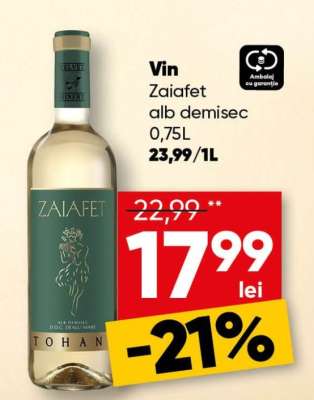 Vin Zaiafet alb demisec