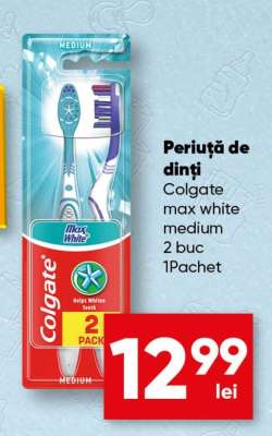 Periuță de dinți Colgate Max White Medium