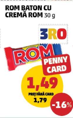 ROM BATON CU CREMA ROM 30 g