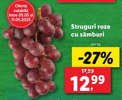 Struguri roze cu sâmburi