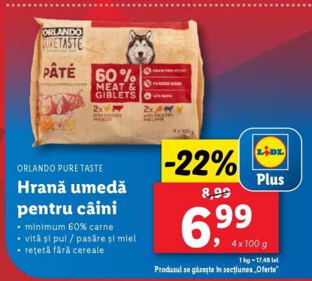 ORLANDO PURE TASTE Hrană umedă pentru câini