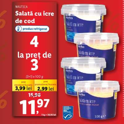 Salată cu icre de cod