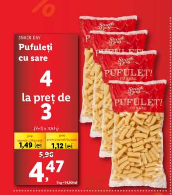 Snack Day Pufuleți cu sare