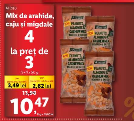 Mix de arahide, caju și migdale