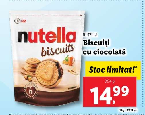 Nutella Biscuiți cu ciocolată