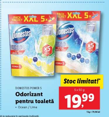 DOMESTOS POWER 5 Odorizant pentru toaletă