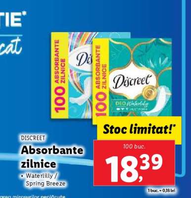 DISCREET Absorbante zilnice