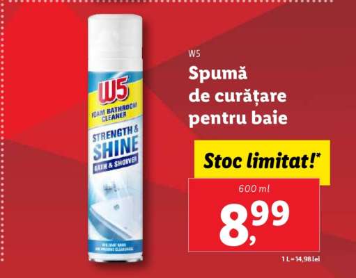 W5 Spumă de curățare pentru baie