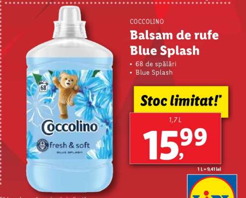 Coccolino Balsam de rufe Blue Splash