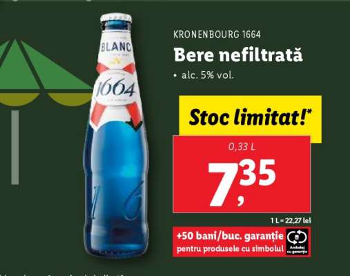 Kronenbourg 1664 Bere nefiltrată
