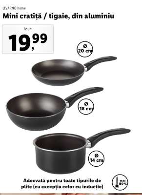 Mini cratiță / tigaie, din aluminiu