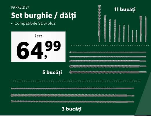 Set burghie / dălți