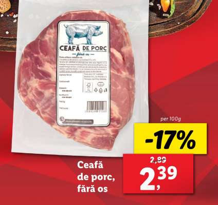 Ceafă de porc fără os