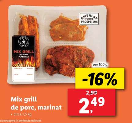 Mix grill de porc, marinat
