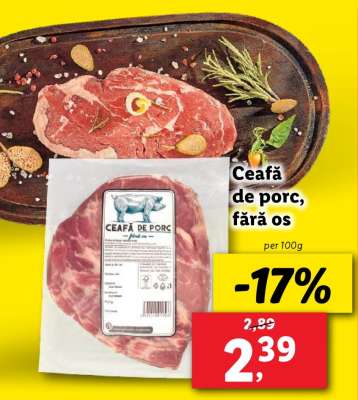 Ceafă de porc fără os
