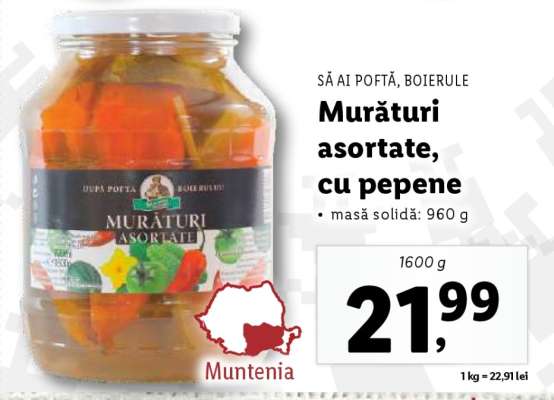 Murături asortate, cu pepene