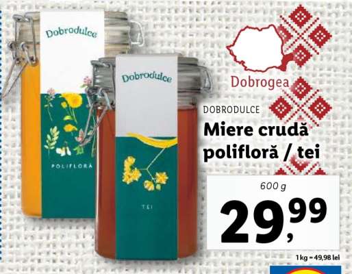 Miere crudă polifloră / tei