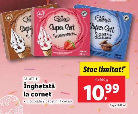 Gelatelli Înghețată la cornet