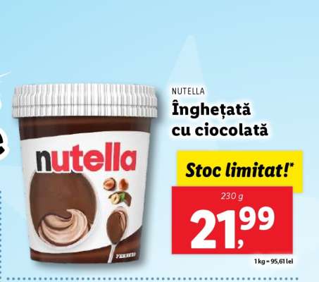 Înghețată cu ciocolată Nutella