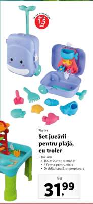 Set jucării pentru plajă, cu troler